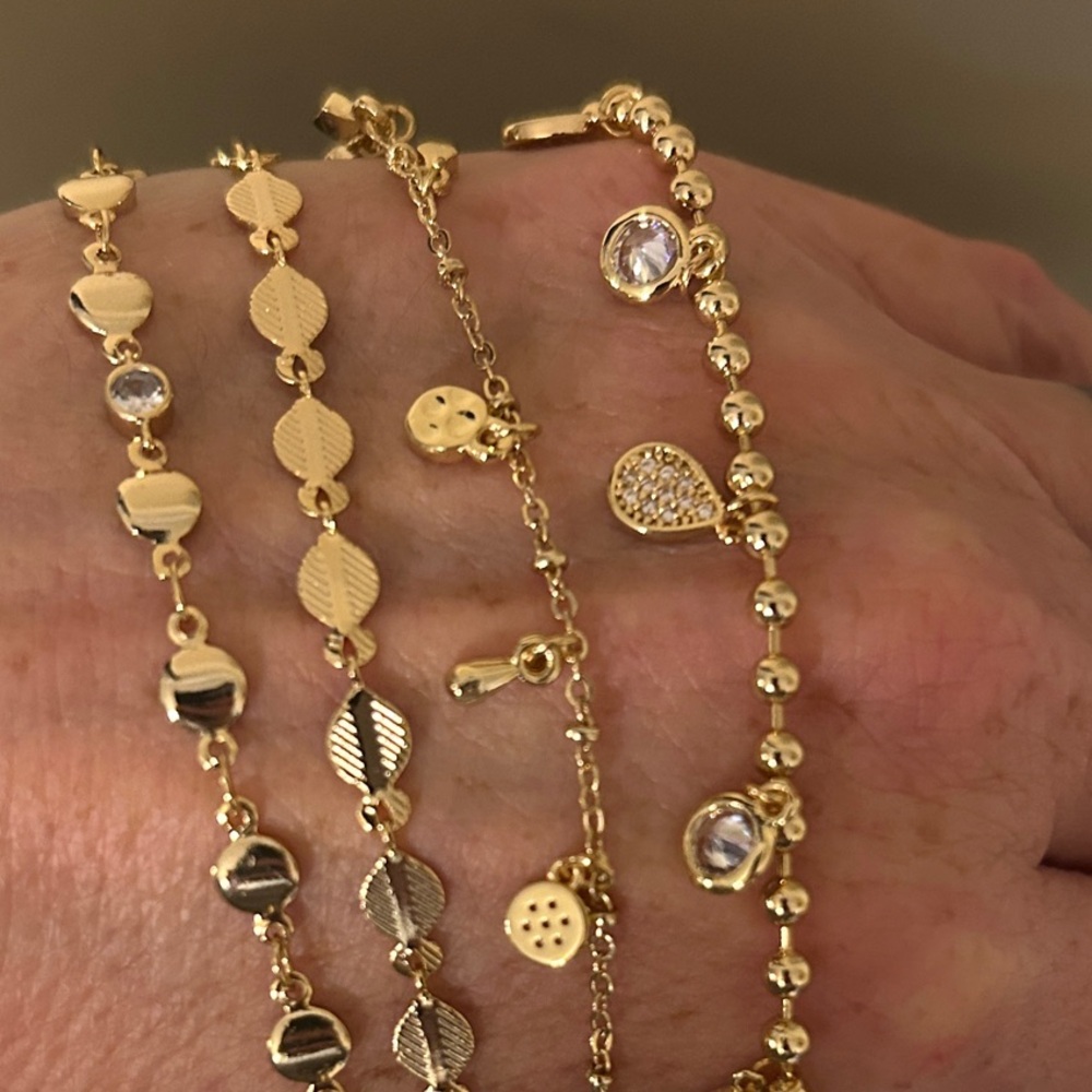Ettika Gold Stacking Bracelet Set 18k plated NWT